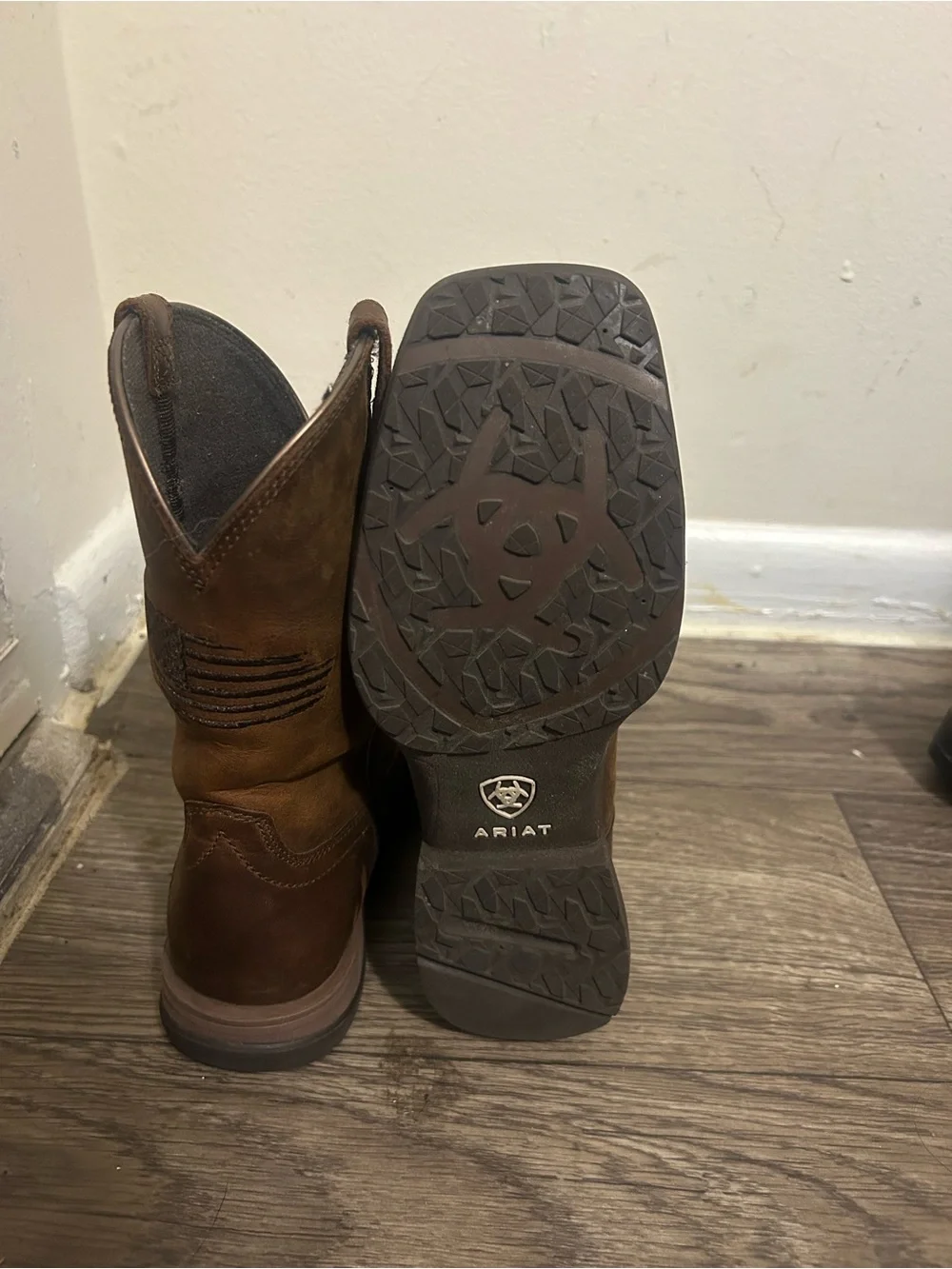 Ariat Brown Kids' Western Work Boots il with Black Outsole